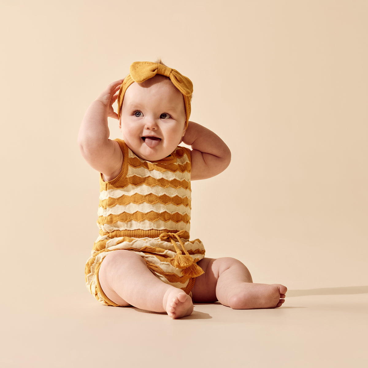 Marmalade Organic Knitted Chevron Bodysuit