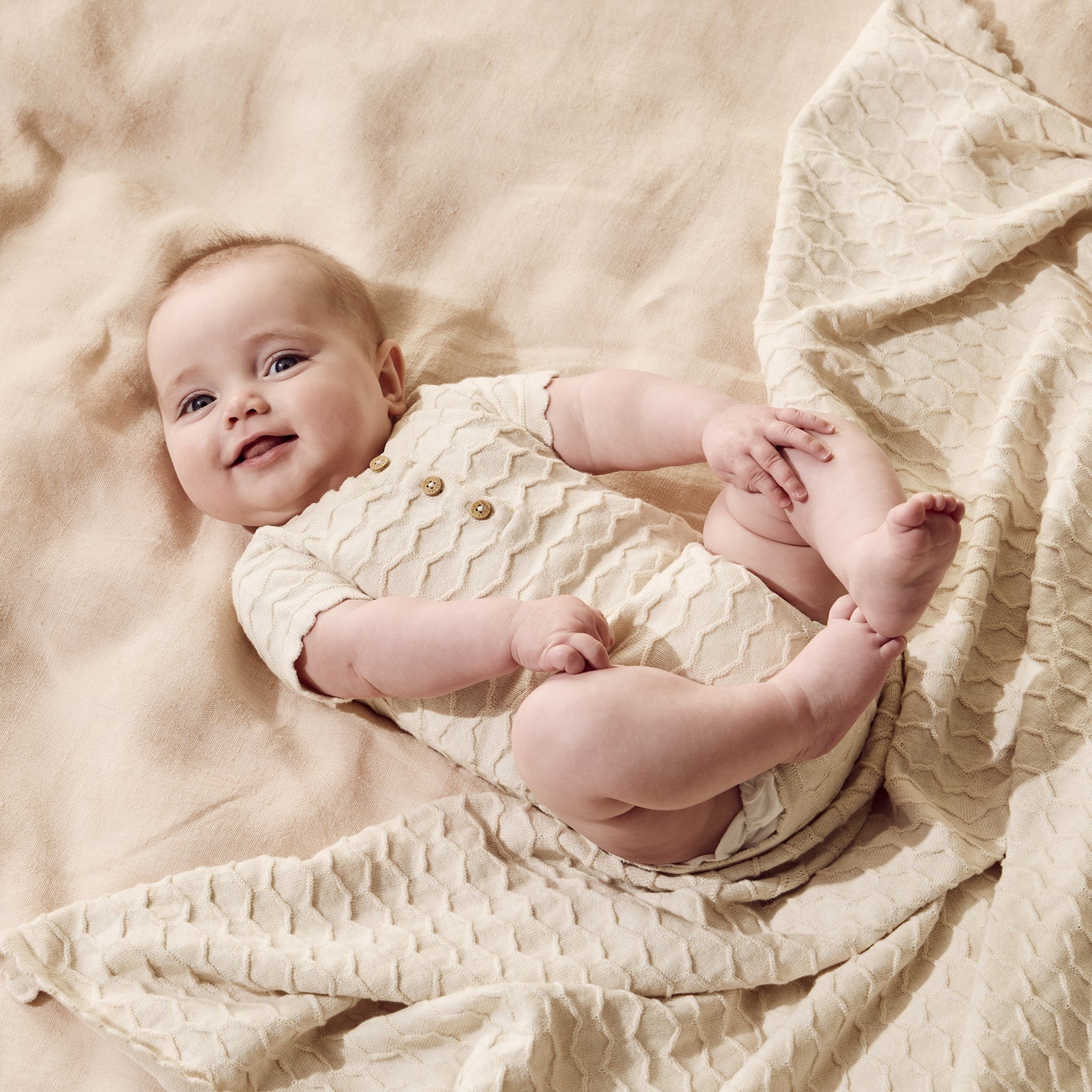 Milk Cloud Organic Knitted Chevron Bodysuit