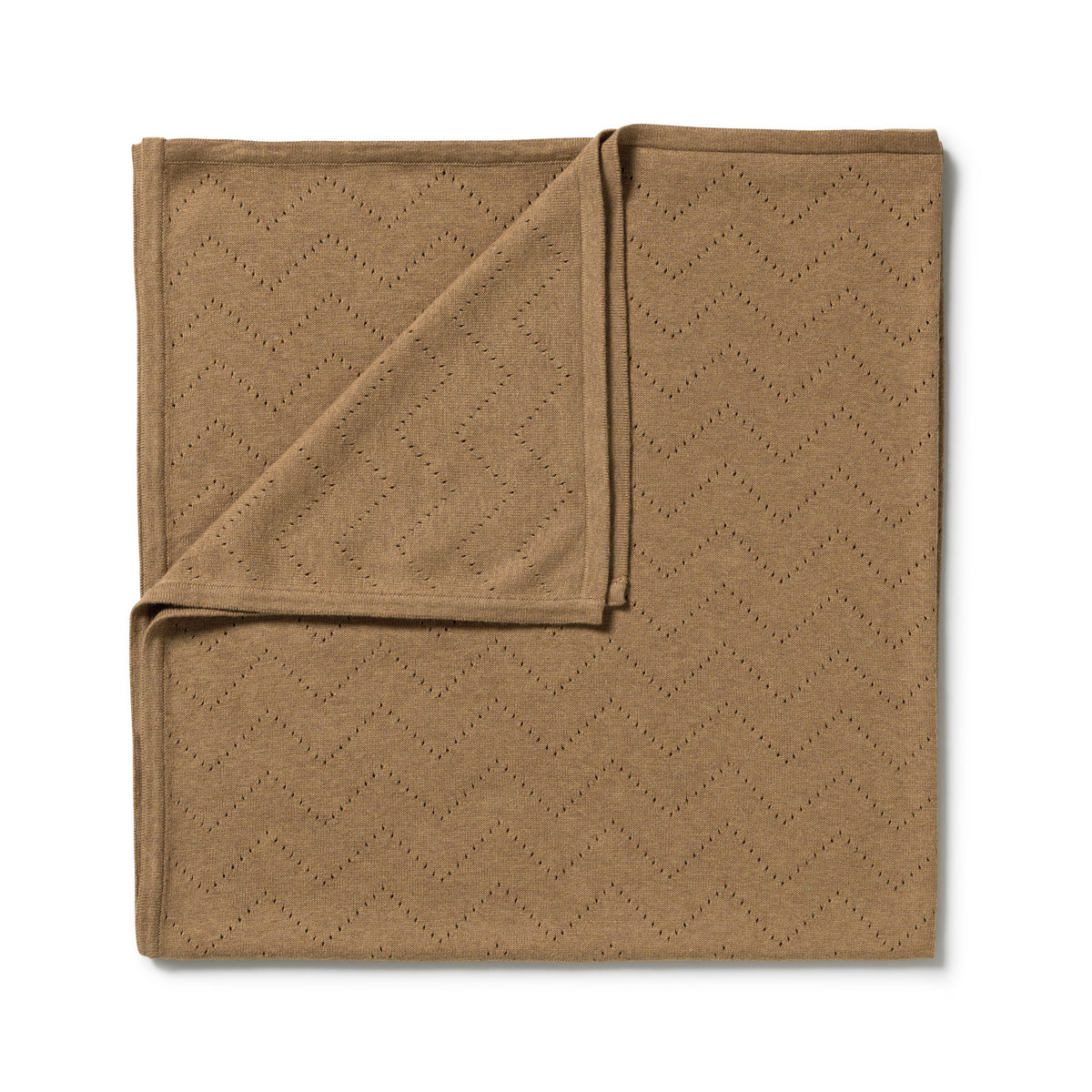 Ginger Snap Organic Knitted Pointelle Blanket