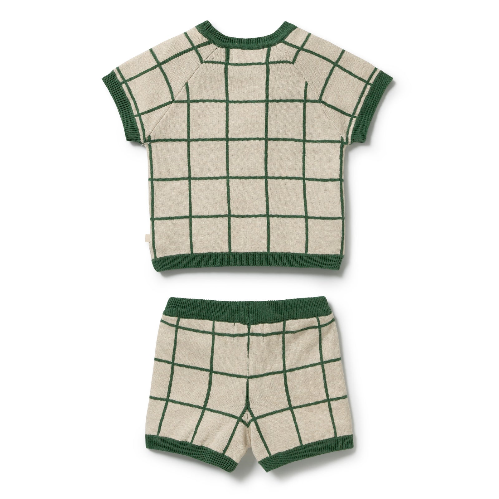 Lagoon Organic Knitted Check Set