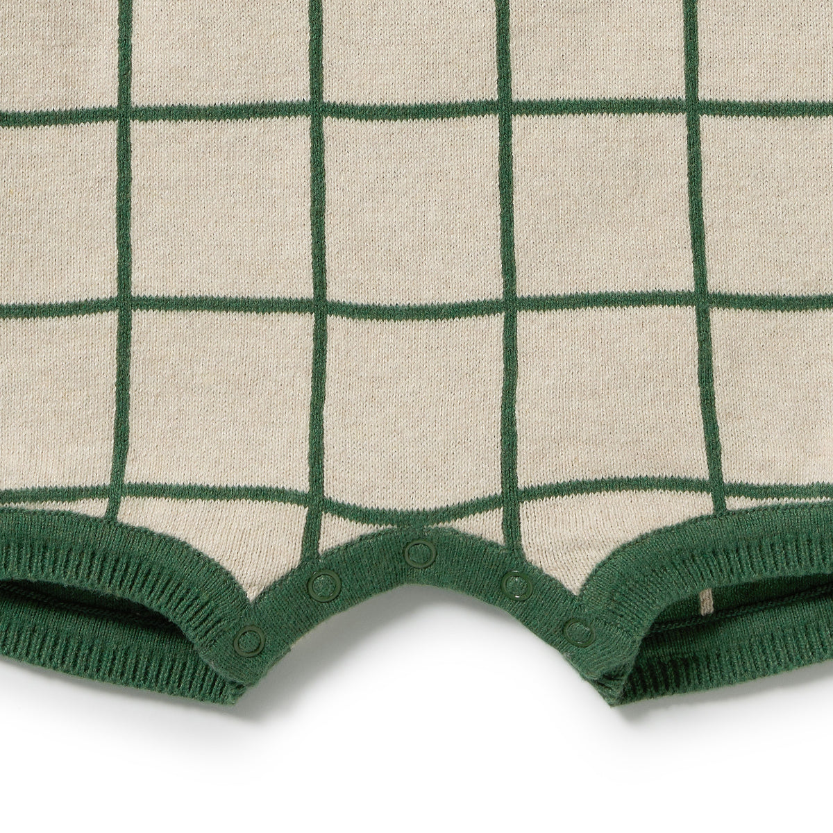 Lagoon Organic Knitted Check Growsuit