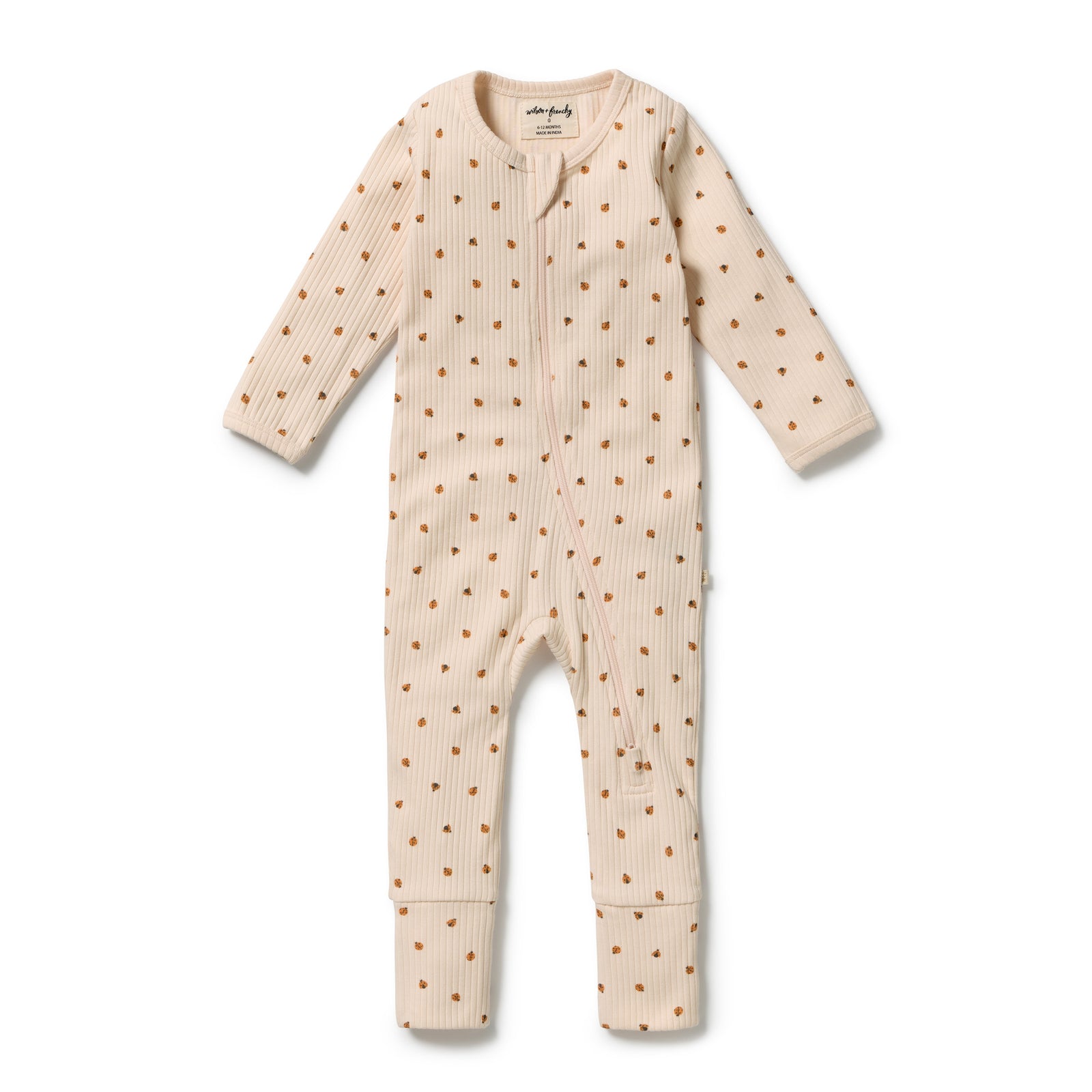Little Lady Bugs Organic Zipsuit with Feet