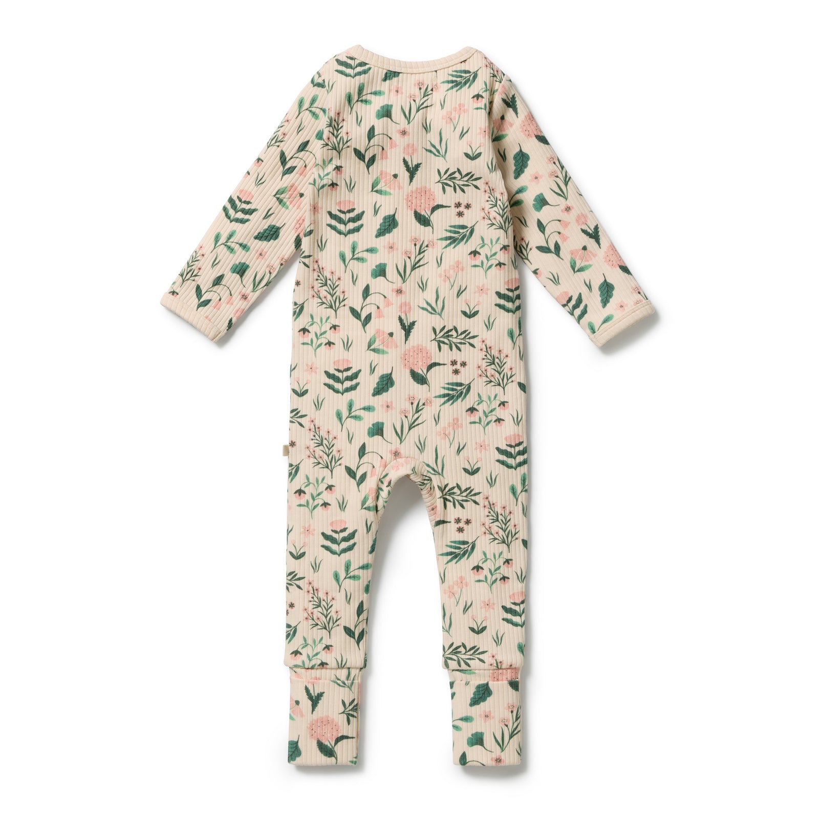 Sweet Bloom Organic Zipsuit with Feet