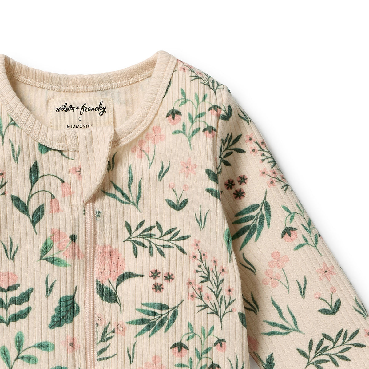 Sweet Bloom Organic Zipsuit with Feet