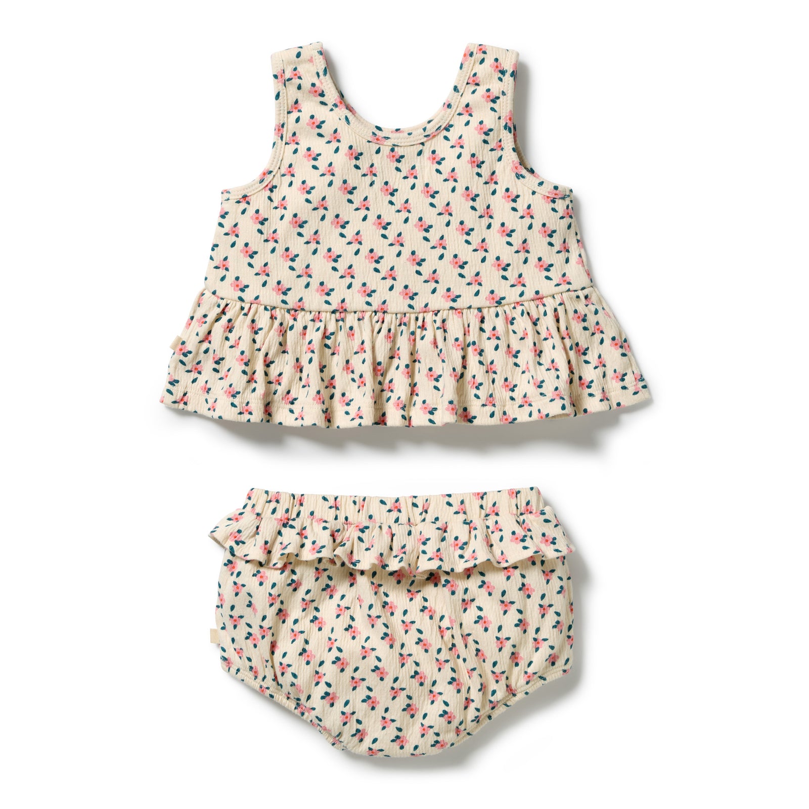 Little Blossom Organic Crinkle Ruffle Set