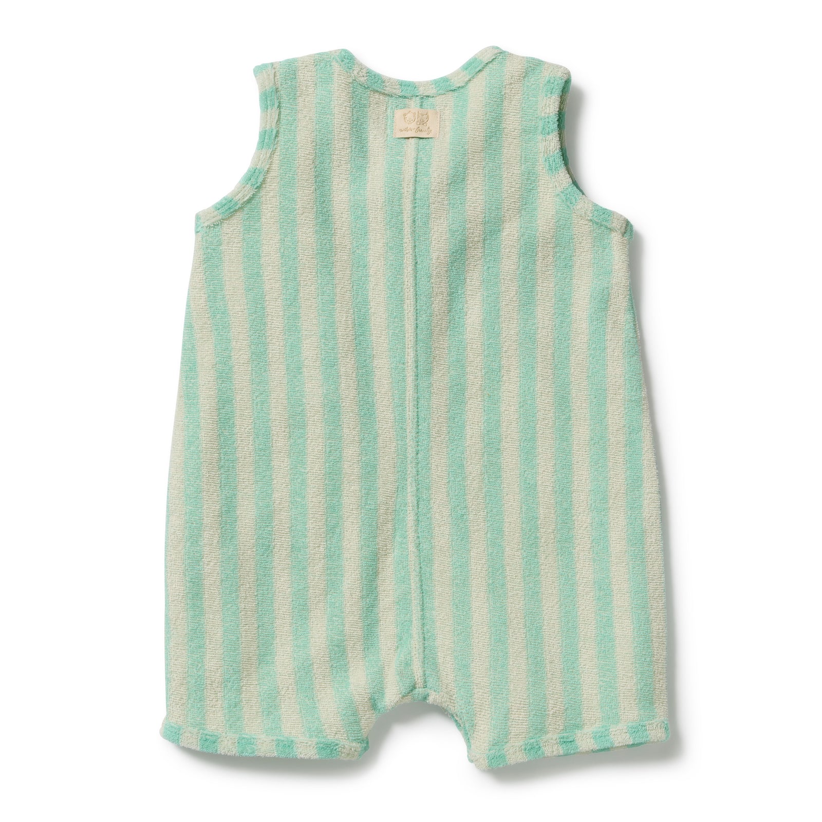 Seafoam Stripe Organic Terry Growsuit
