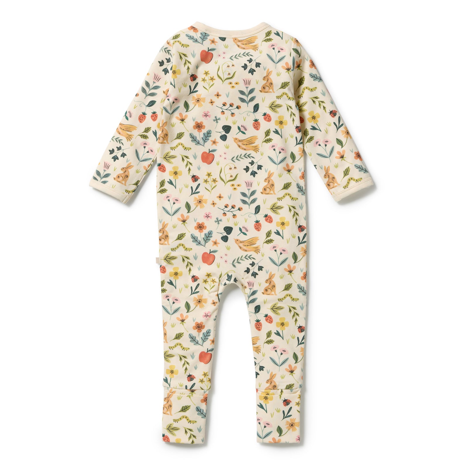 Summer Garden Organic Zipsuit with Feet