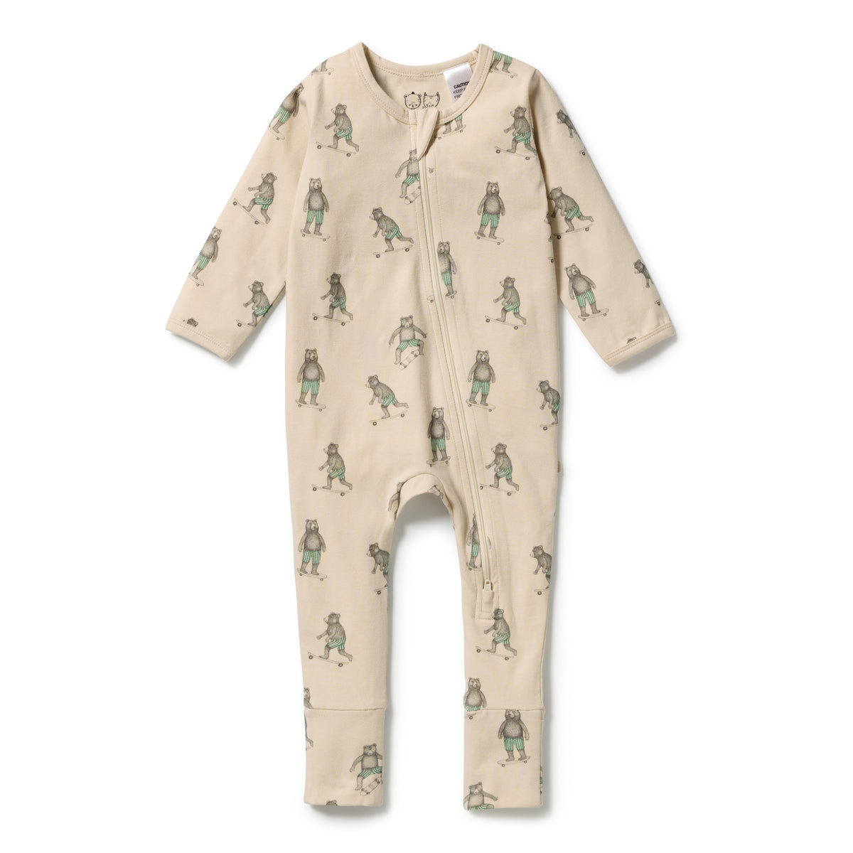 Skater Club Organic Zipsuit with Feet