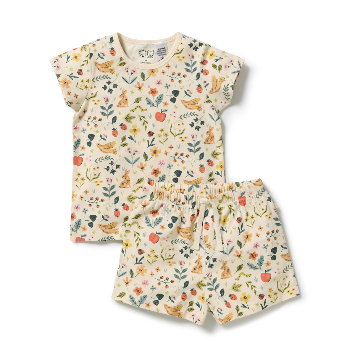 Summer Garden Organic Short Sleeved Pyjamas