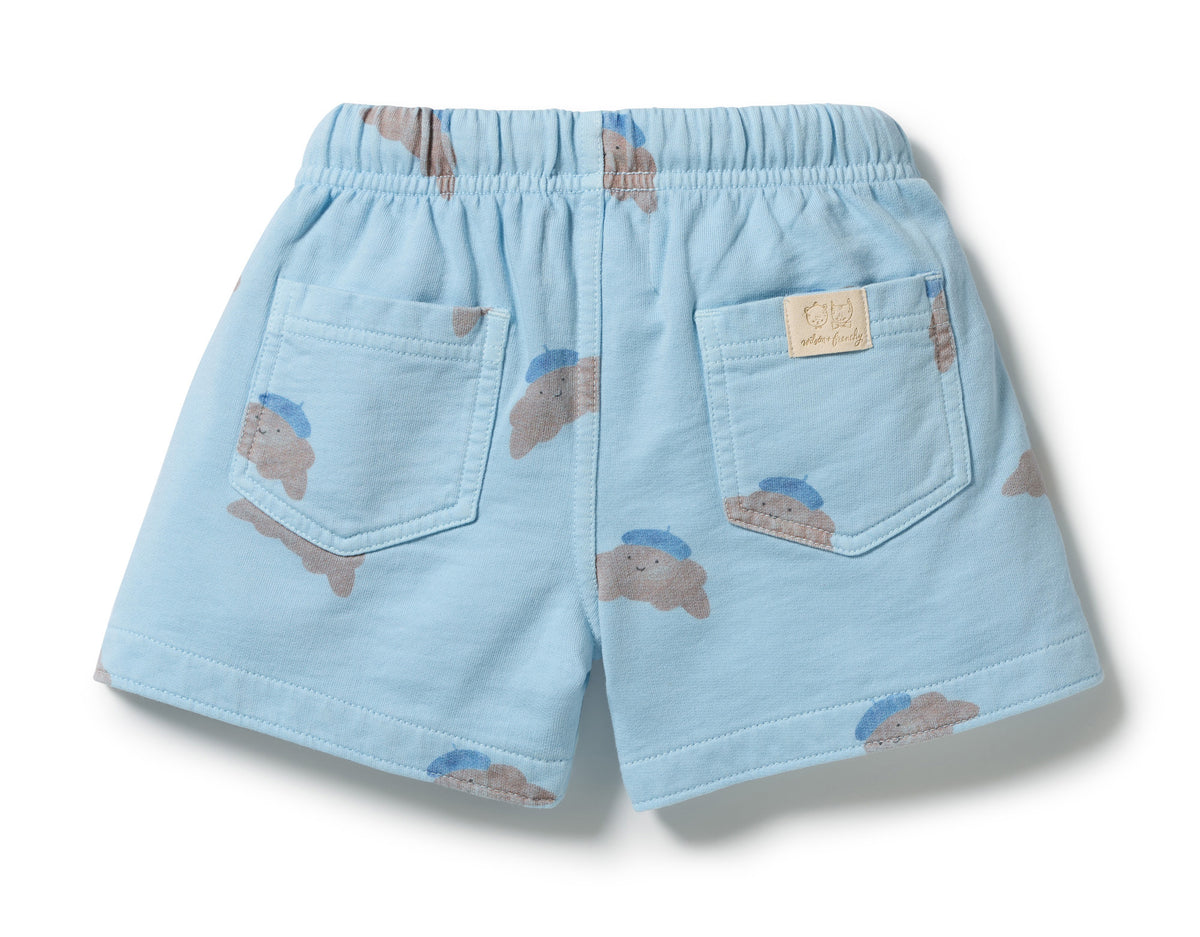 Little Croissant Organic Garment Dyed Sweat Long Short
