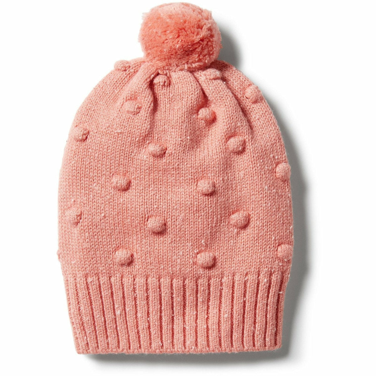 Knitted Spot Jacquard Hat - Flamingo Fleck
