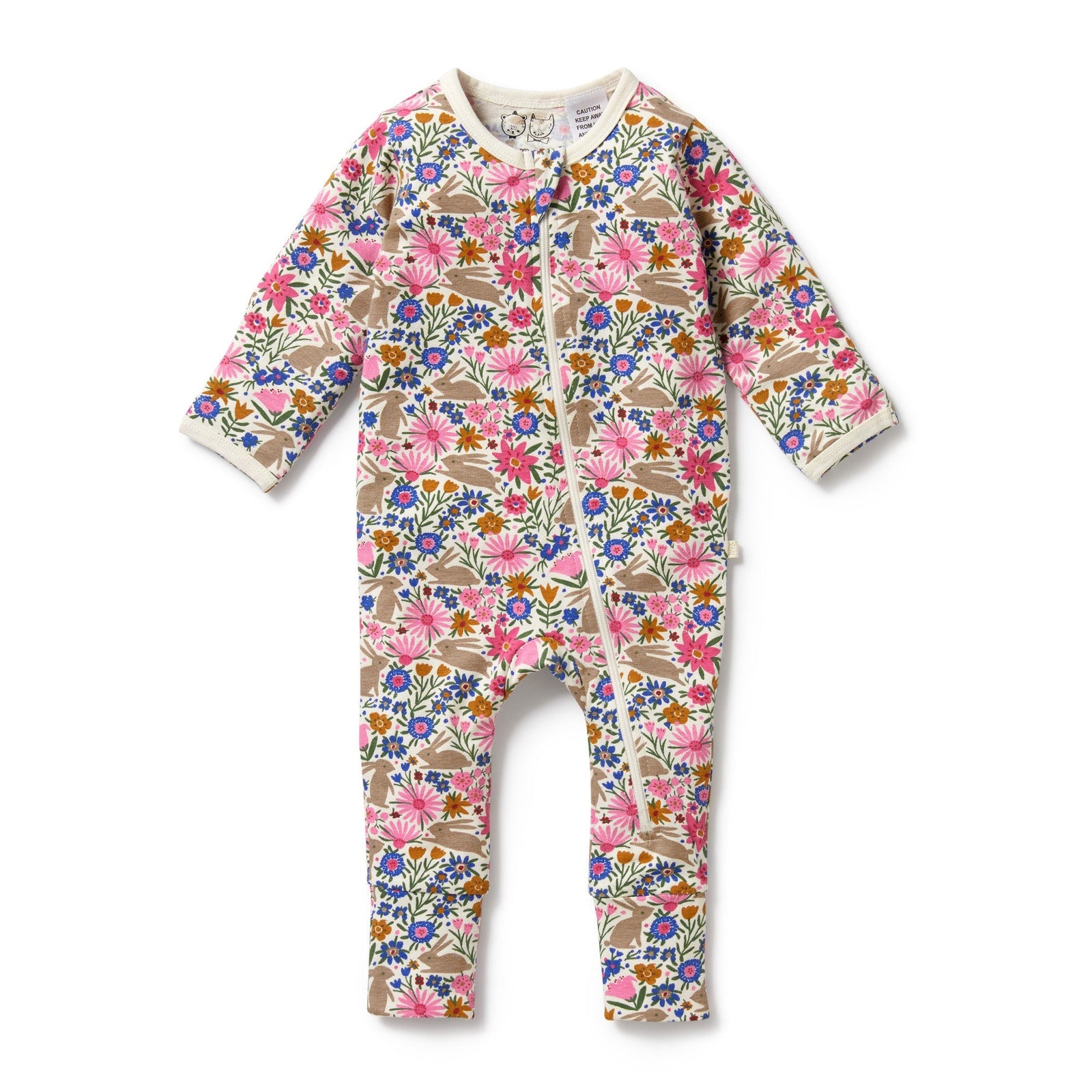 Bunny Hop Organic Zipsuit With Feet
