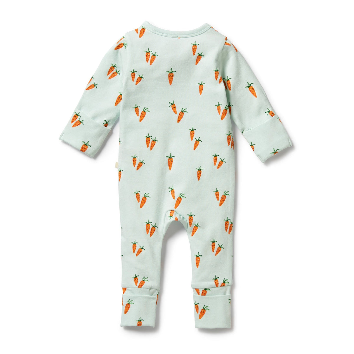 Cute Carrots Organic Zipsuit With Feet