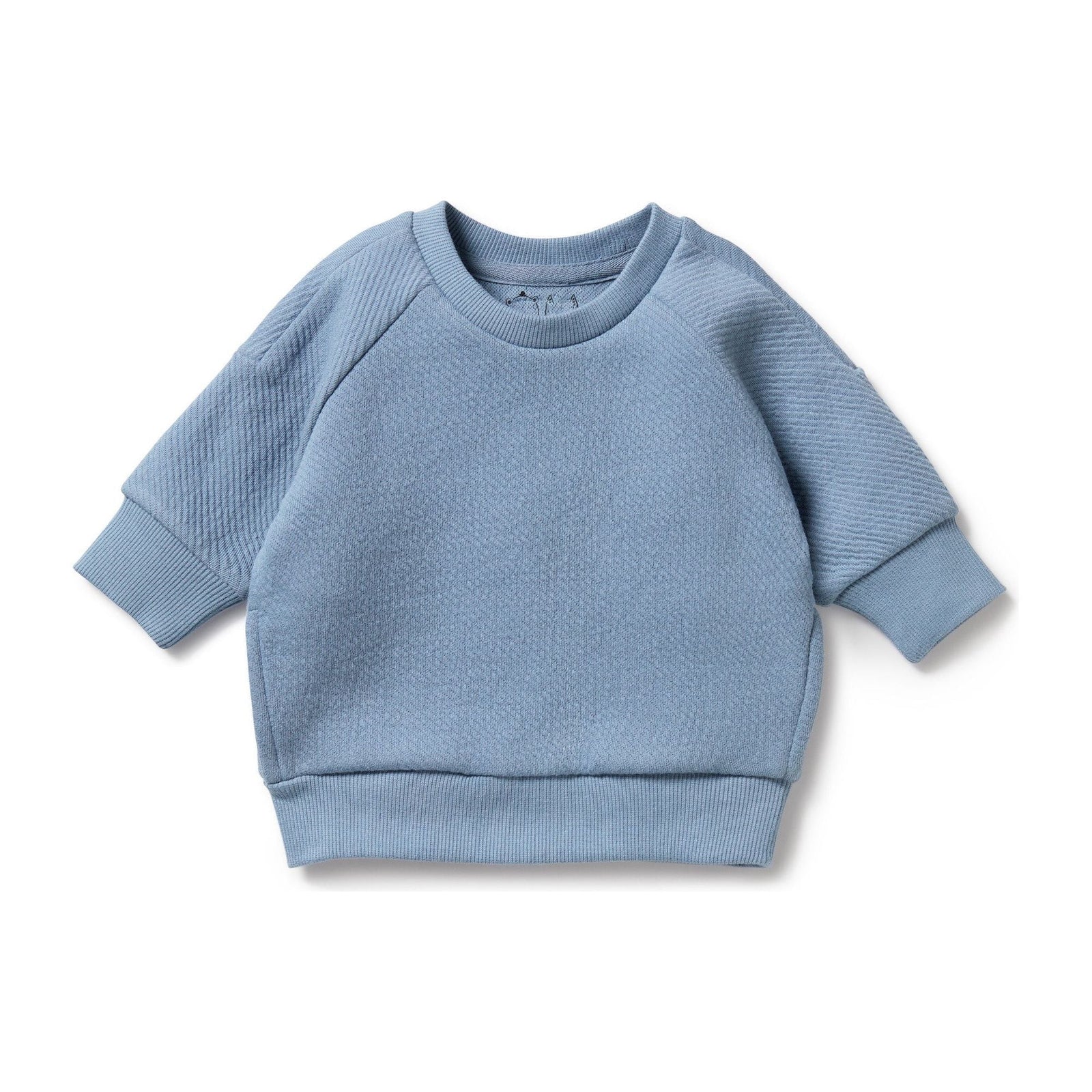 Storm Blue Organic Quilted Sweat