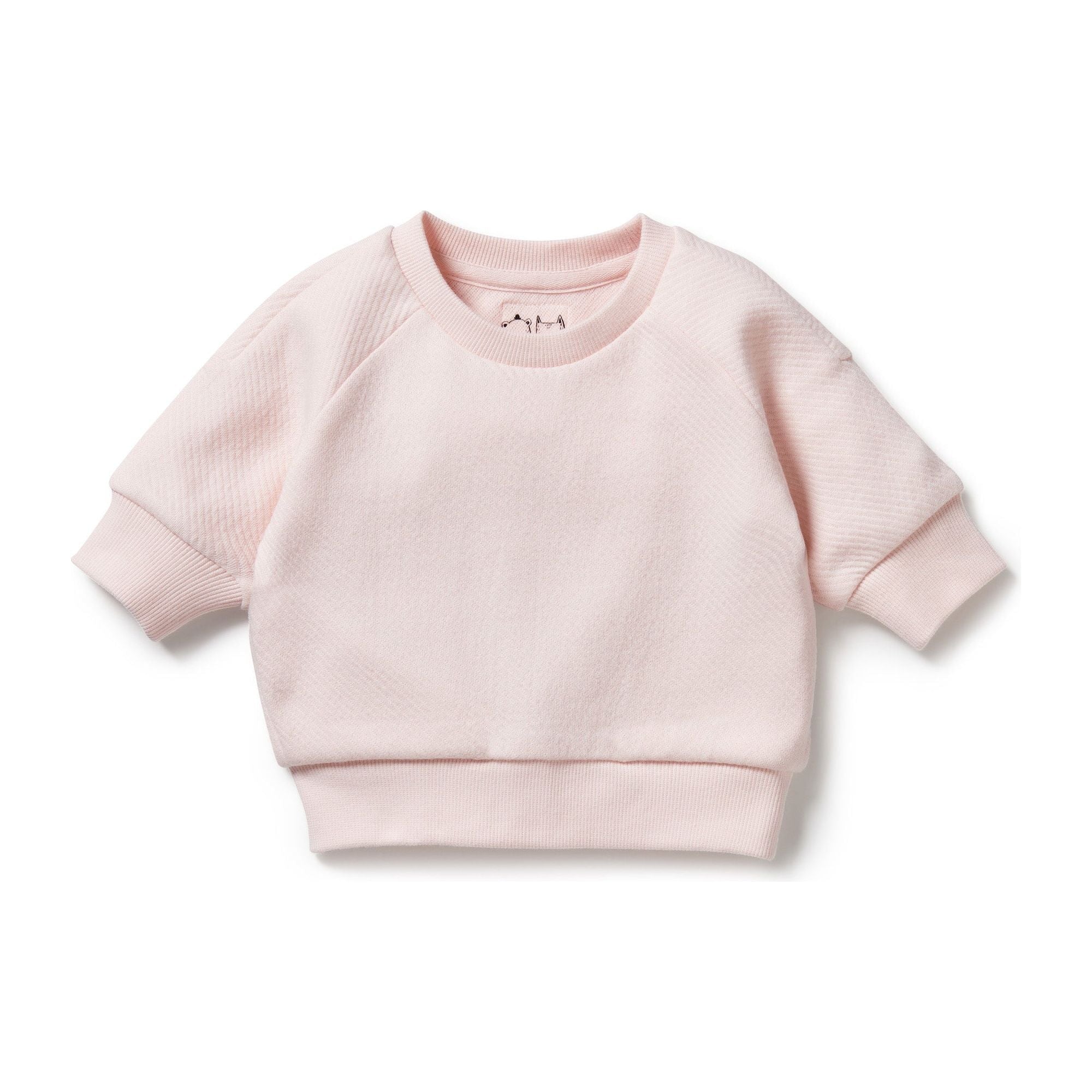 Pink Organic Quilted Sweat
