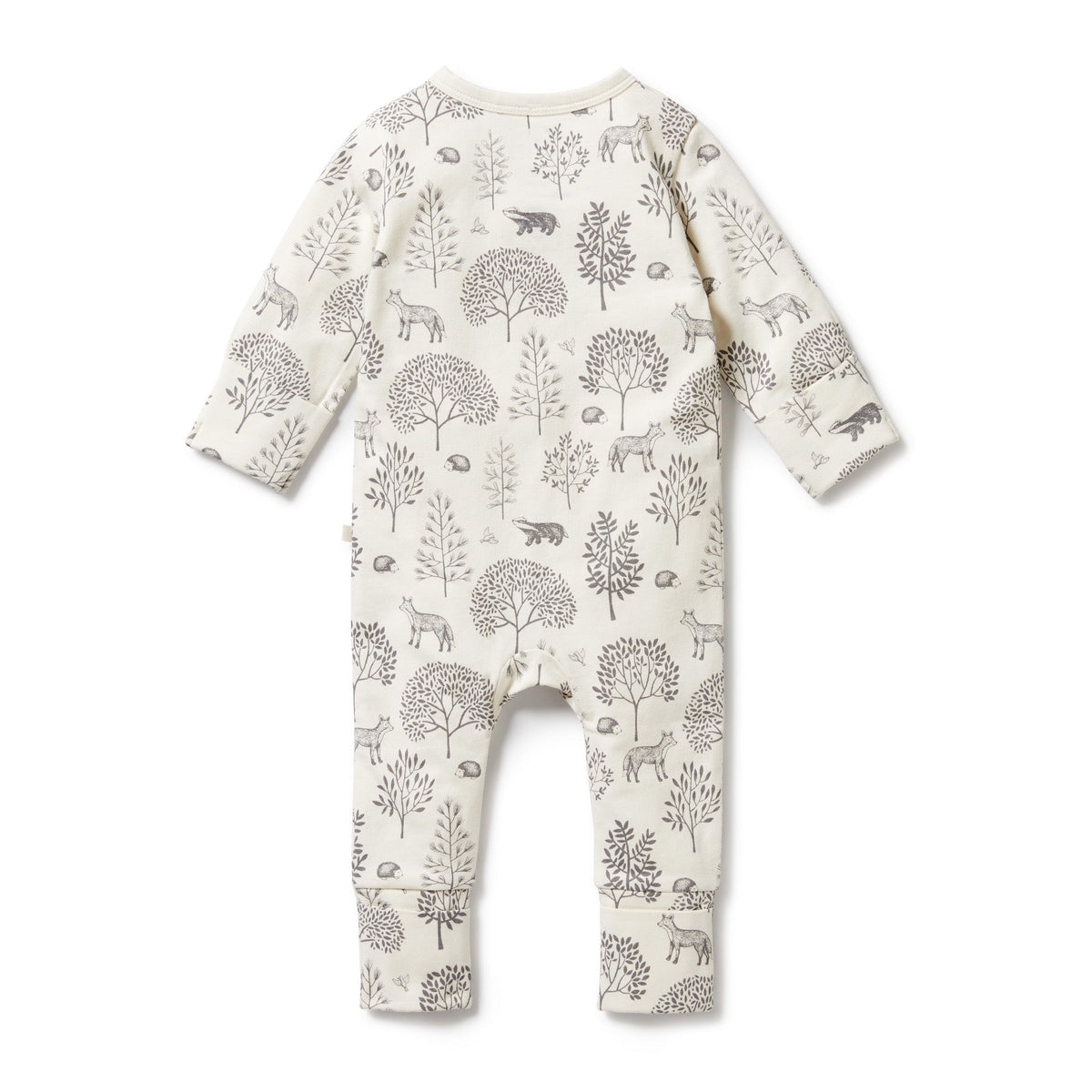 Woodland Organic Zipsuit With Feet