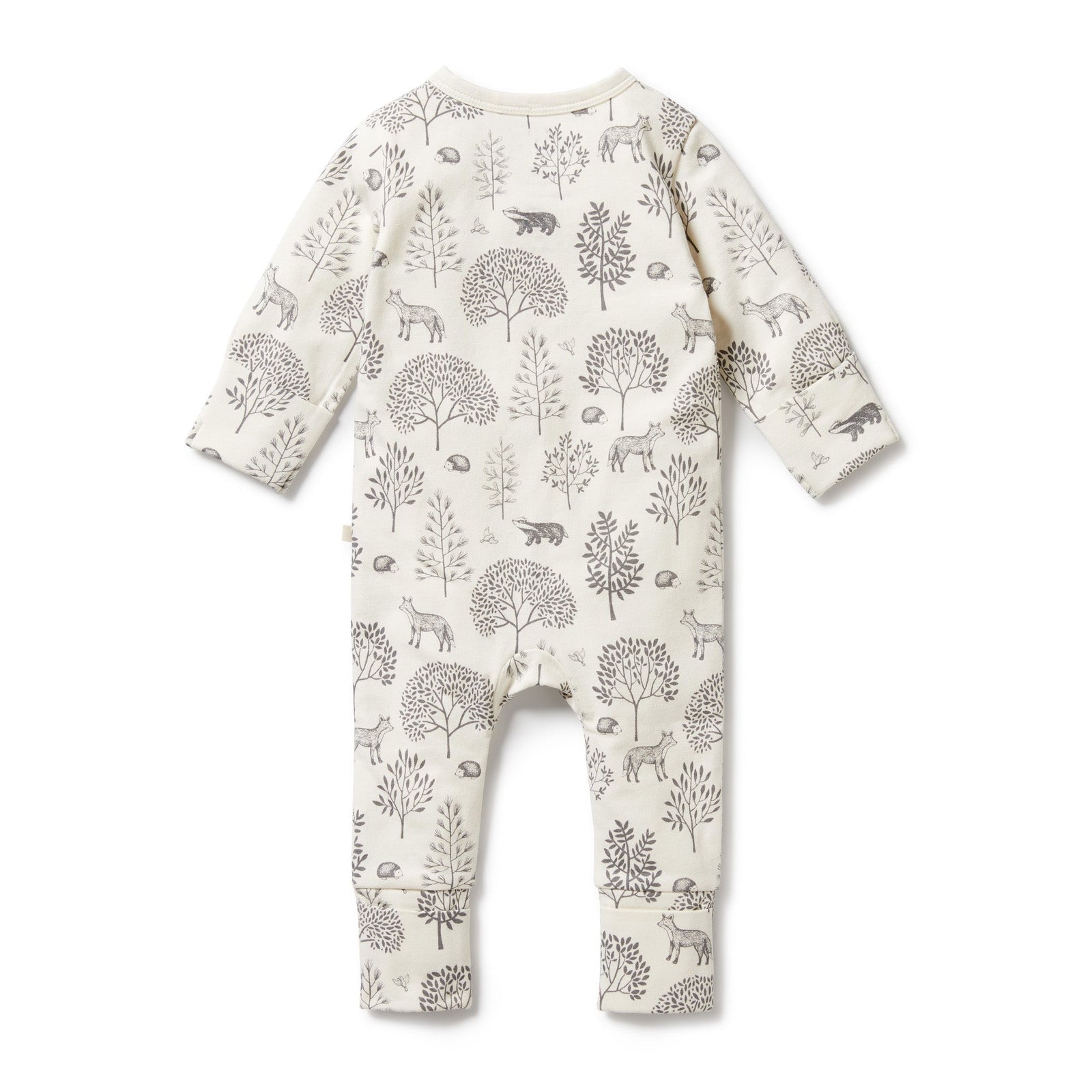 Woodland Organic Zipsuit With Feet