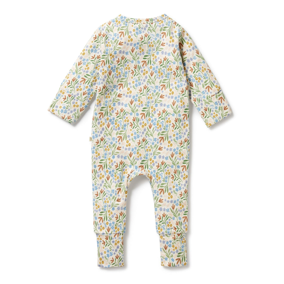 Tinker Floral Organic Zipsuit With Feet