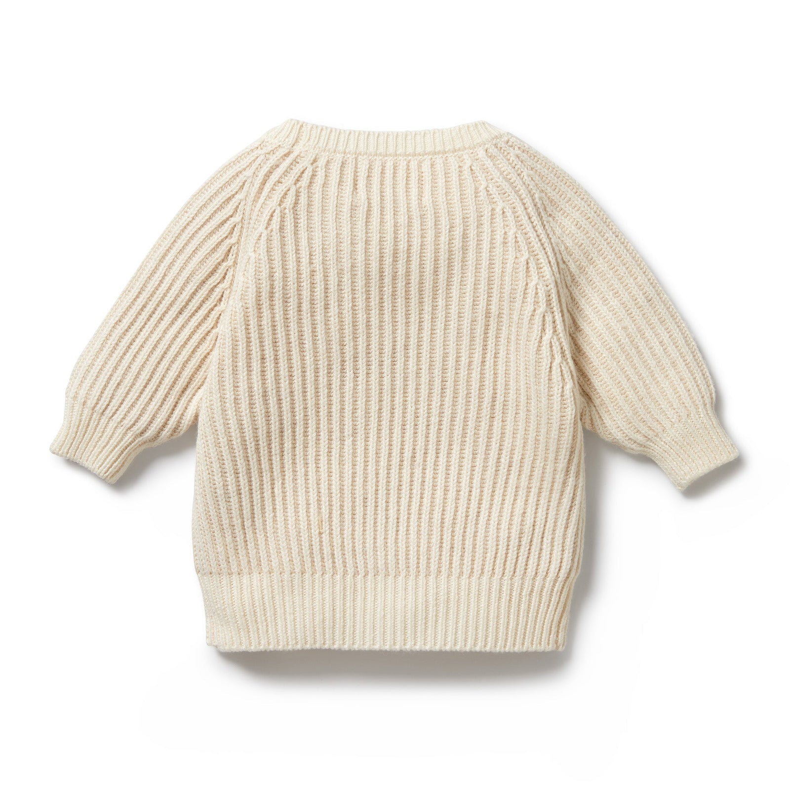 Ecru Knitted Ribbed Jumper