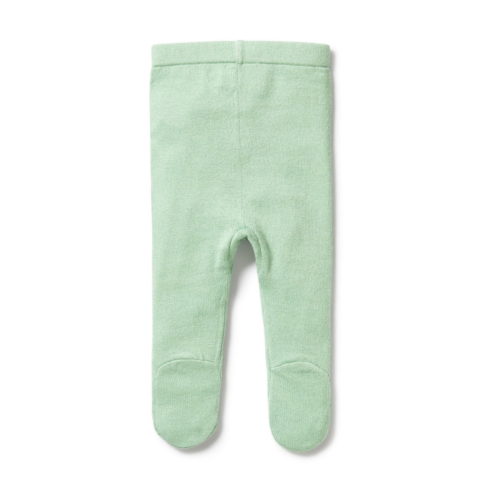 Mint Green Knitted Legging With Feet