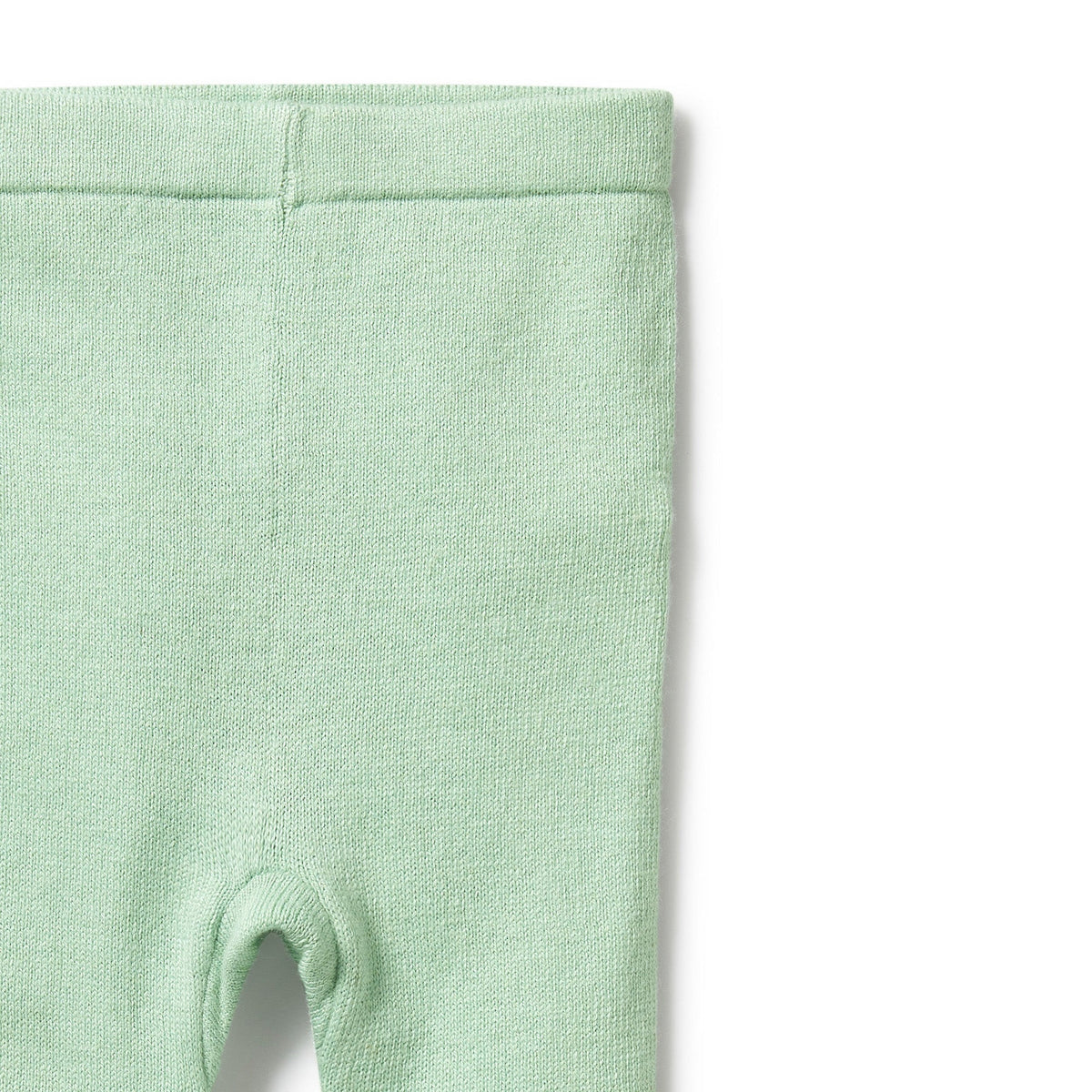 Mint Green Knitted Legging With Feet
