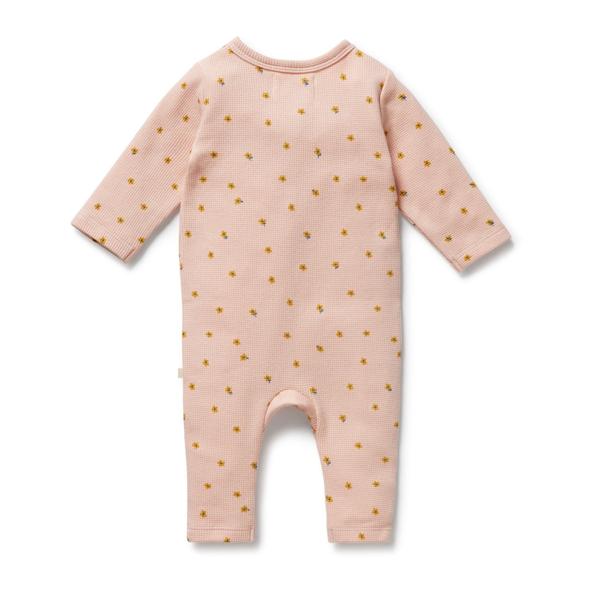 Little Fleur Organic Waffle Ruffle Zipsuit