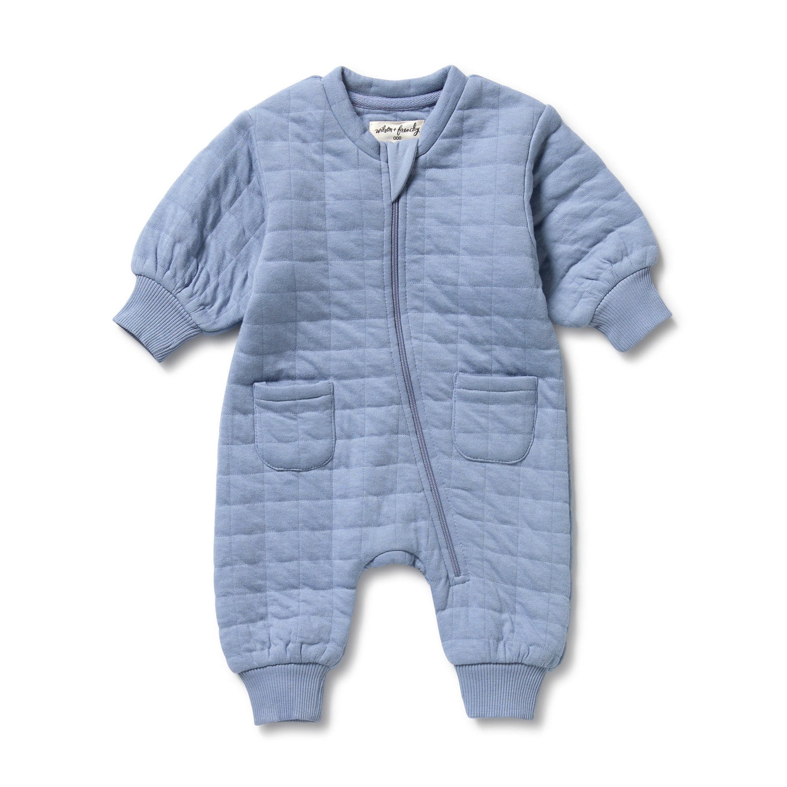Sky Blue Organic Quilted Growsuit