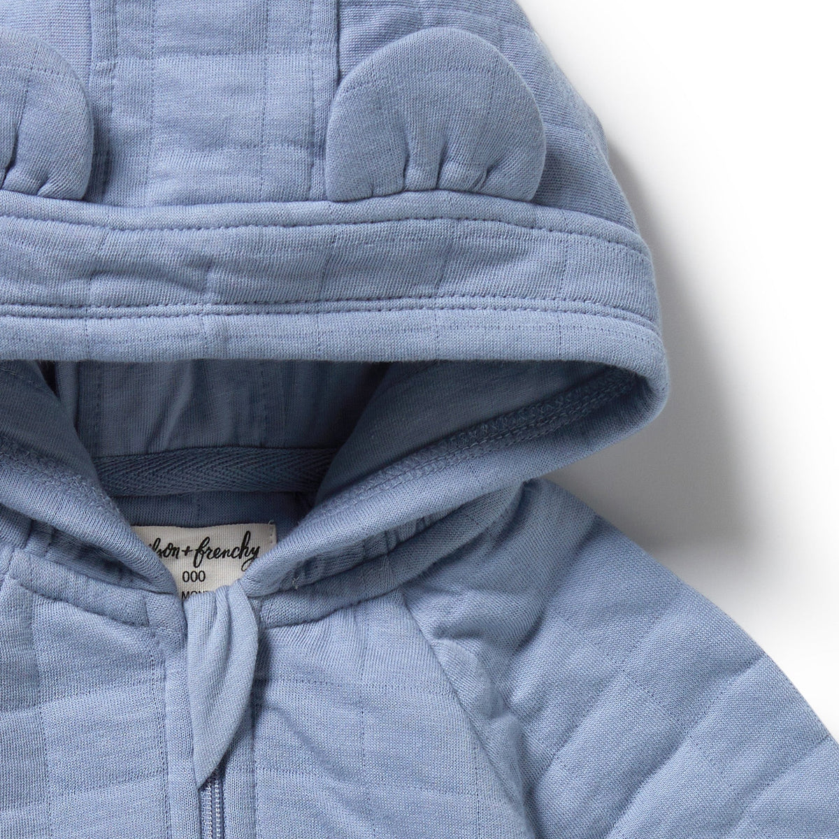 Sky Blue Organic Quilted Jacket
