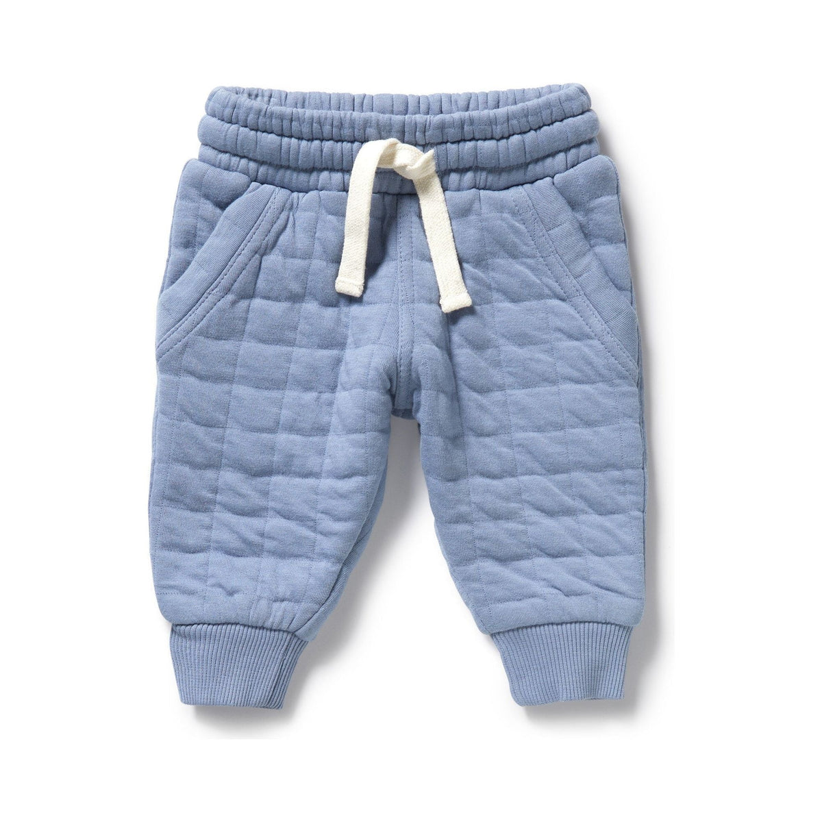 Sky Blue Organic Quilted Sweat Pant