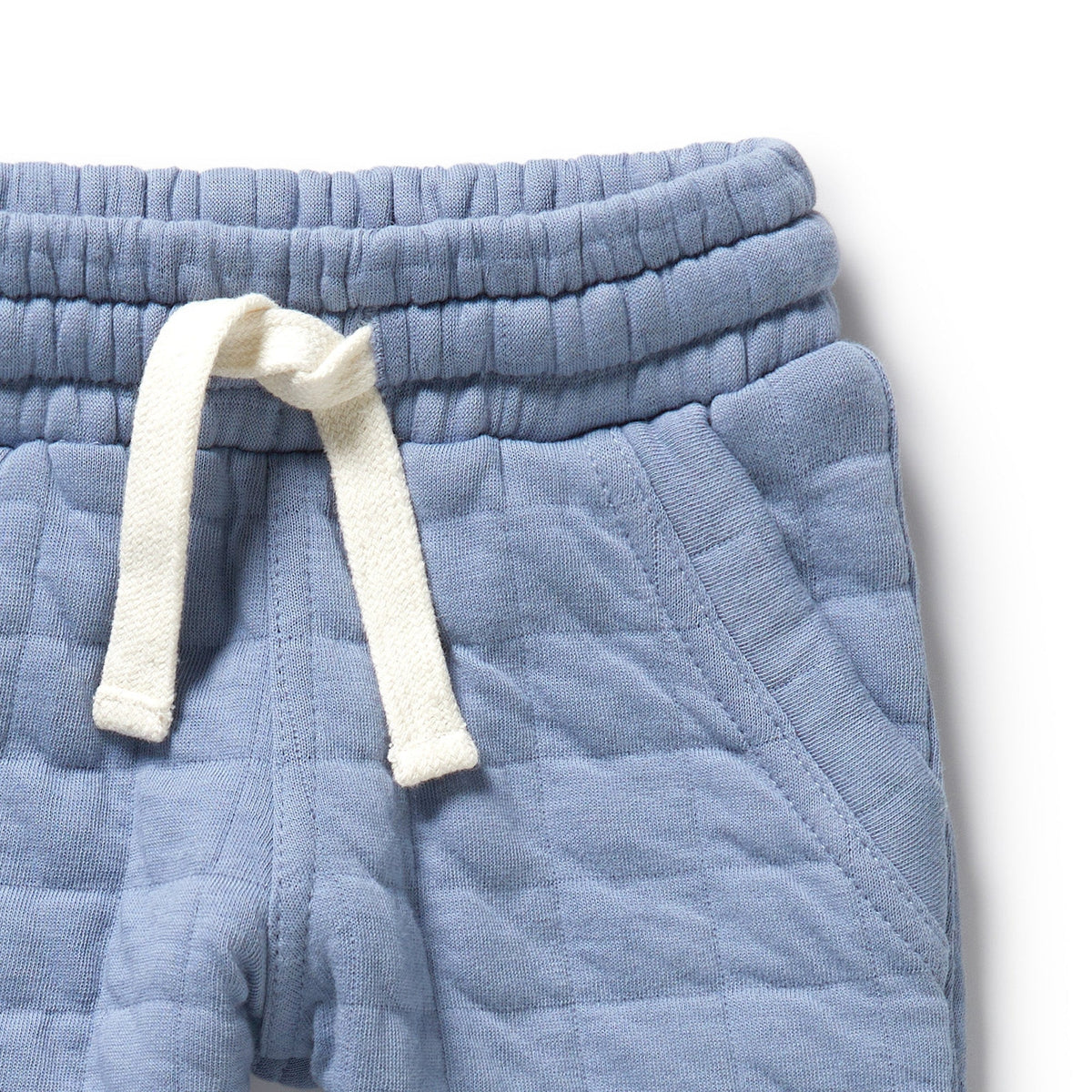 Sky Blue Organic Quilted Sweat Pant
