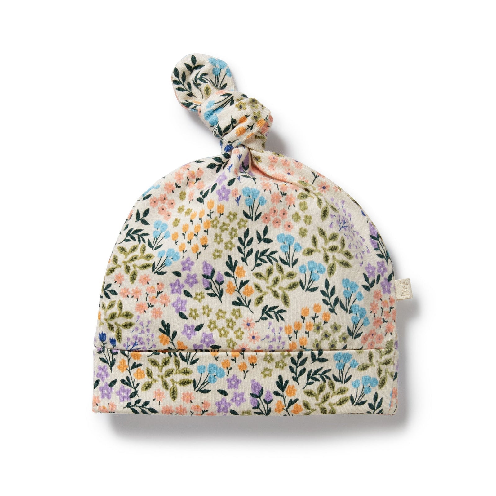 Tiny Bloom Organic Knot Hat