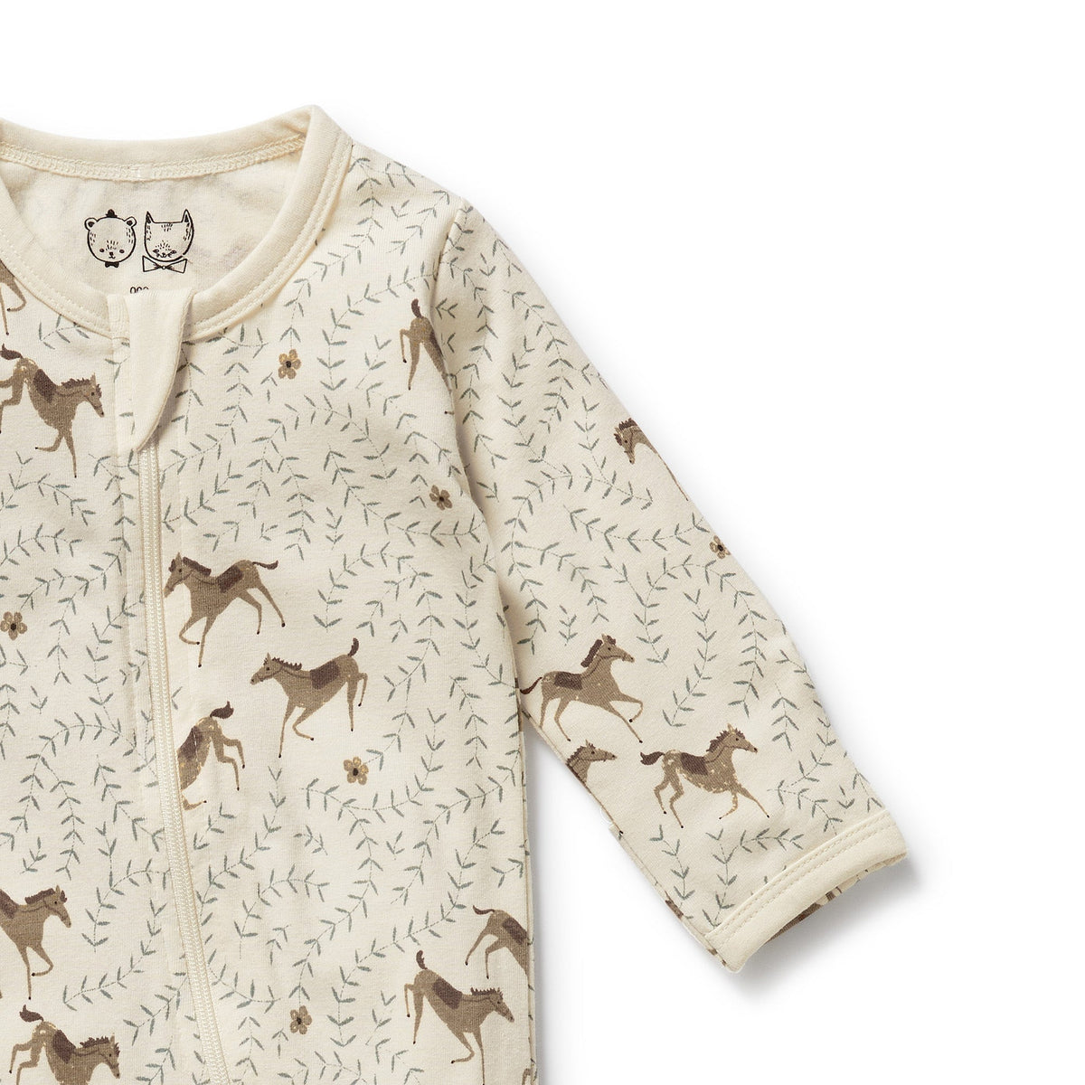 Trixie Horse Organic Zipsuit with Feet