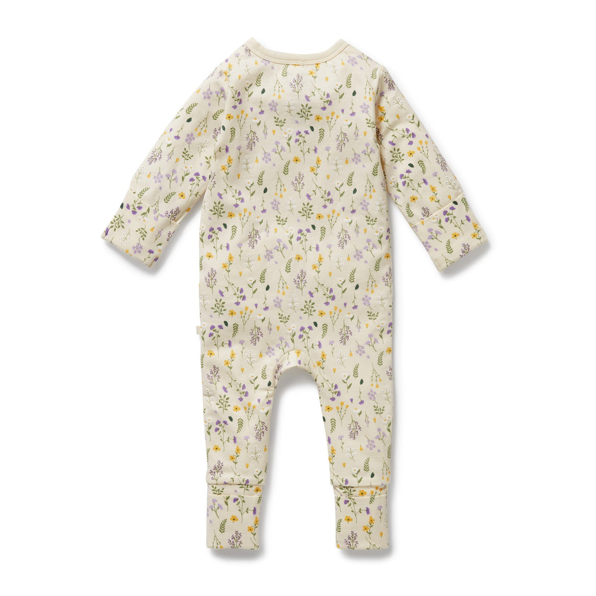 Bella Floral Organic Zipsuit with Feet