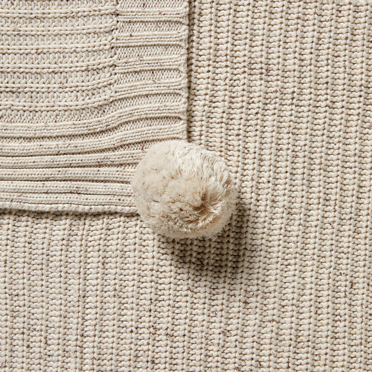 Cookie and Cream Organic Knitted Blanket