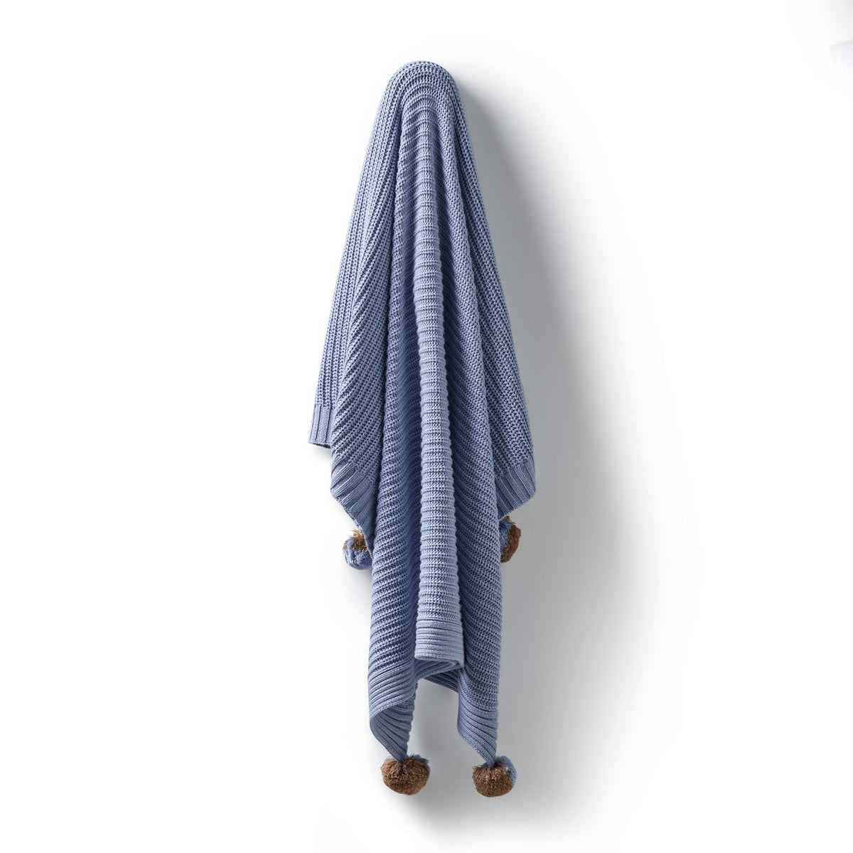 Blue Speckle Organic Knitted Blanket