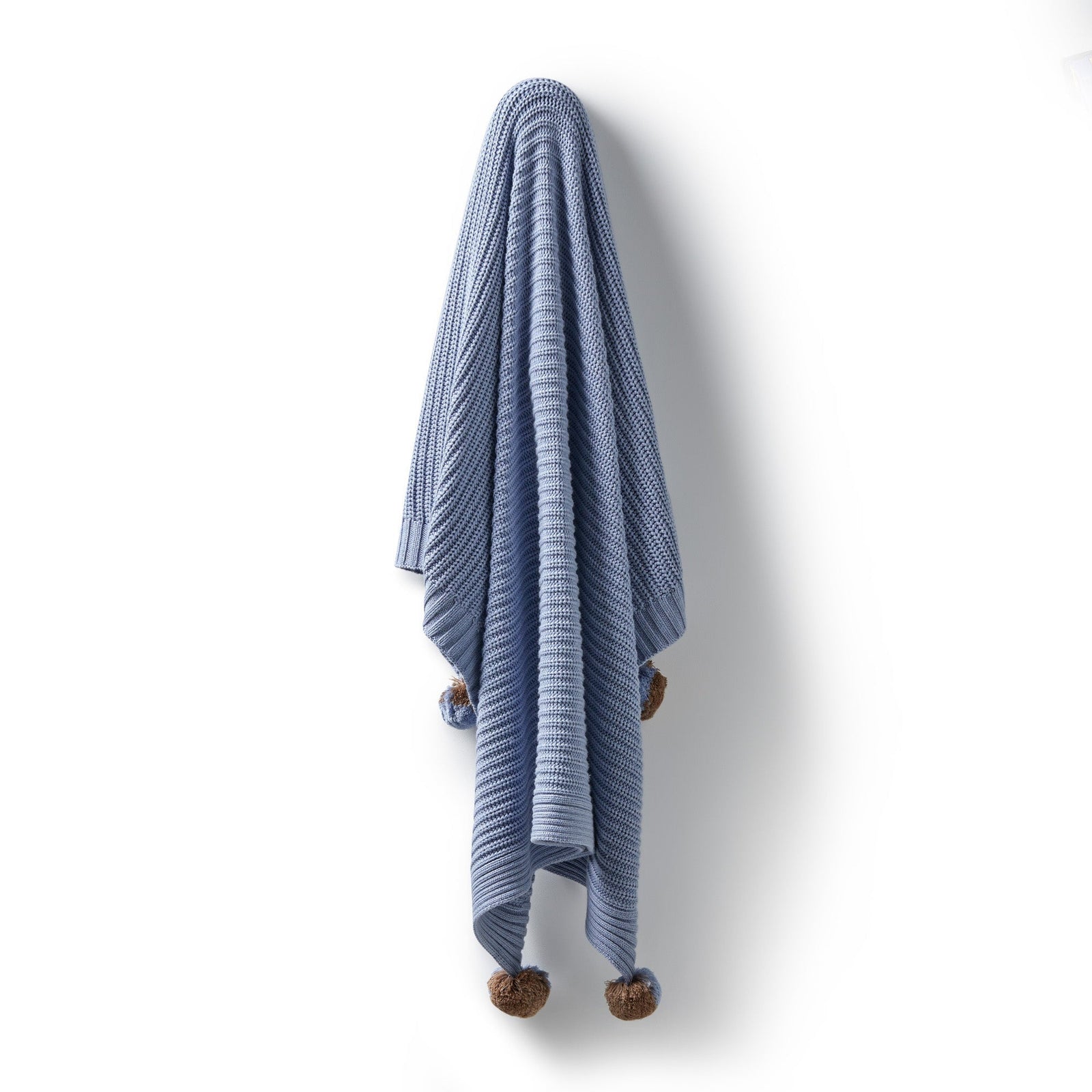 Blue Speckle Organic Knitted Blanket