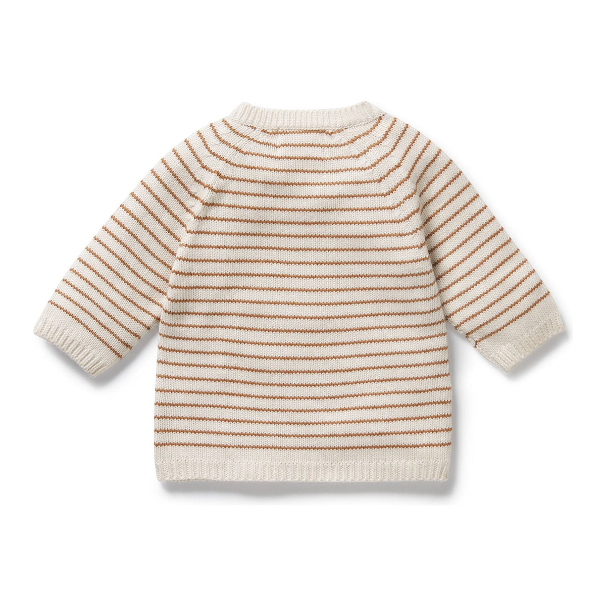 Cinnamon Stripe Organic Knitted Kimono Cardigan