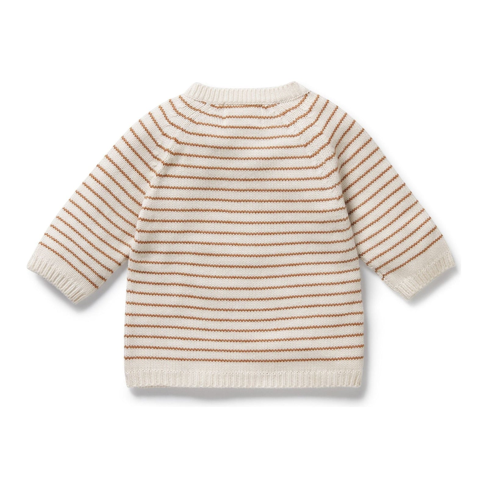 Cinnamon Stripe Organic Knitted Kimono Cardigan