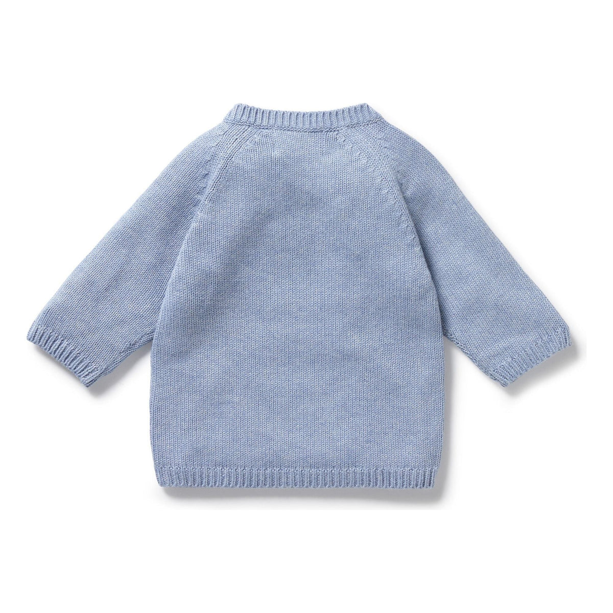 Blue Speckle Organic Knitted Kimono Cardigan