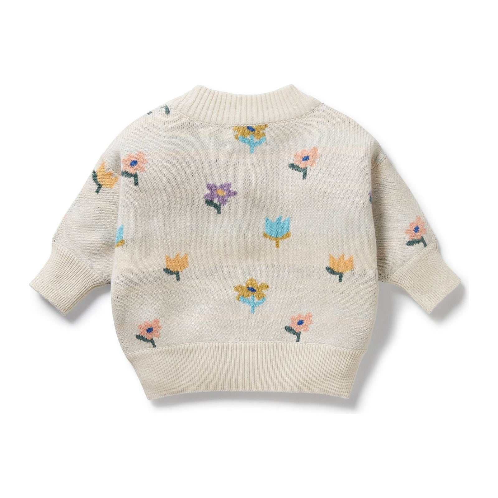 Flower Pop Organic Knitted Jacquard Jumper