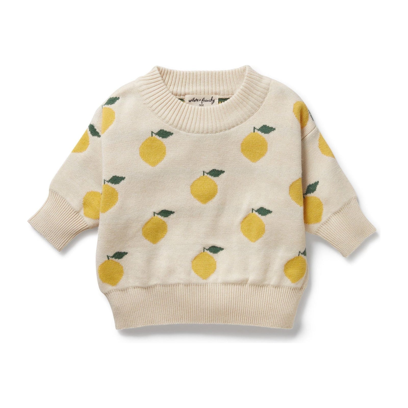 Lemony Organic Knitted Jacquard Jumper