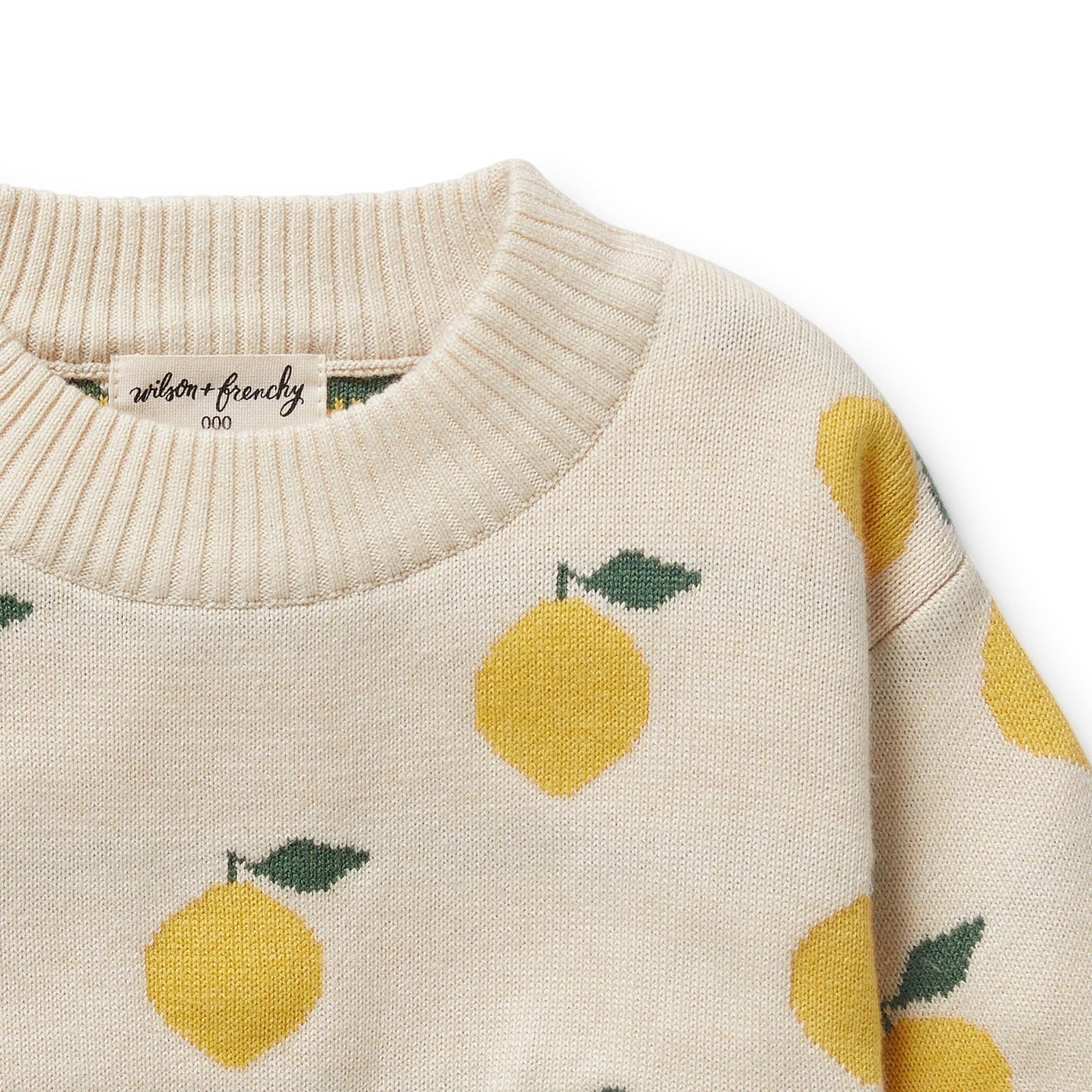 Lemony Organic Knitted Jacquard Jumper