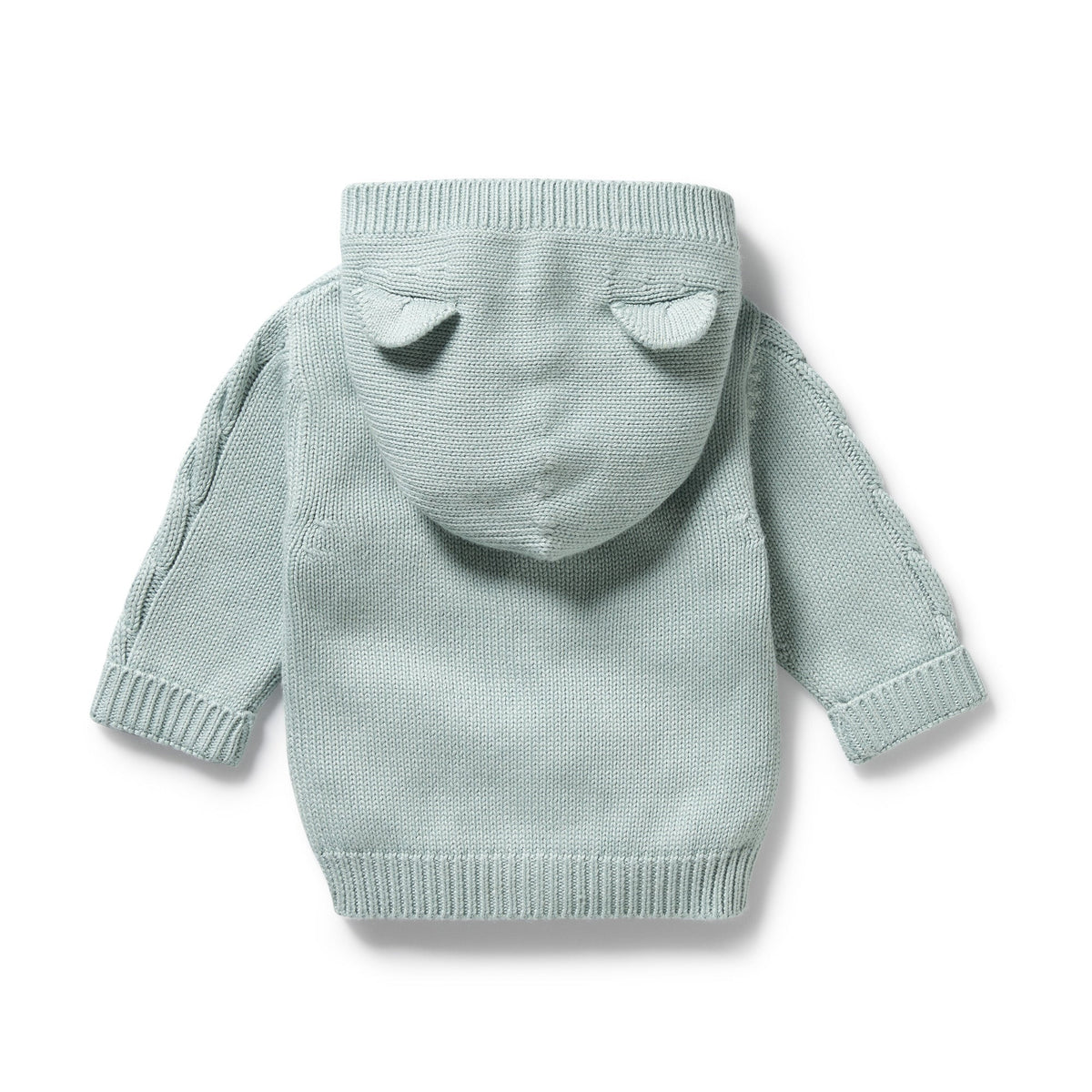 Duck Egg Organic Knitted Cable Jacket