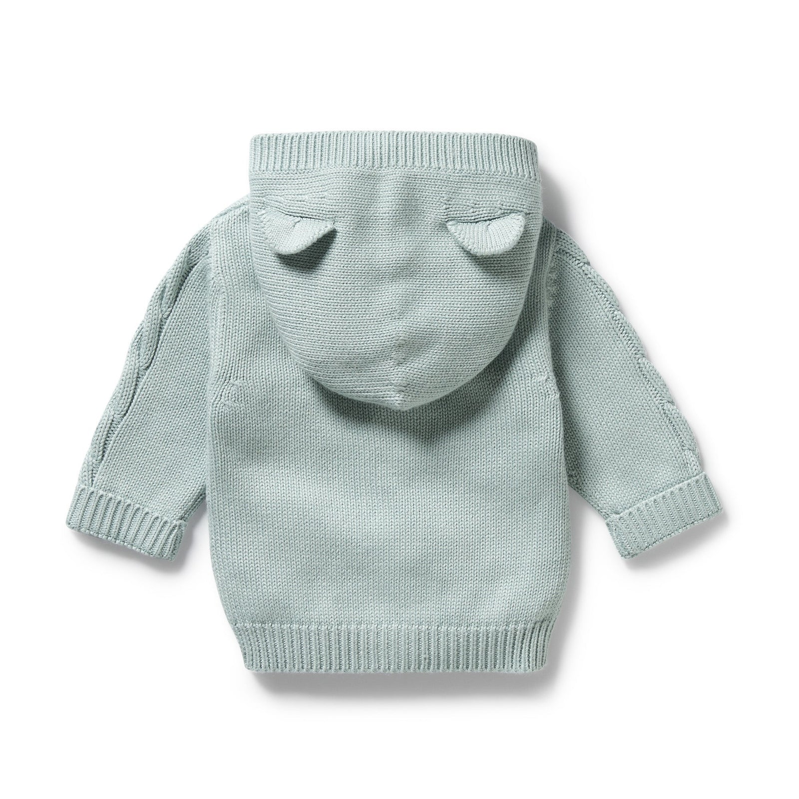 Duck Egg Organic Knitted Cable Jacket