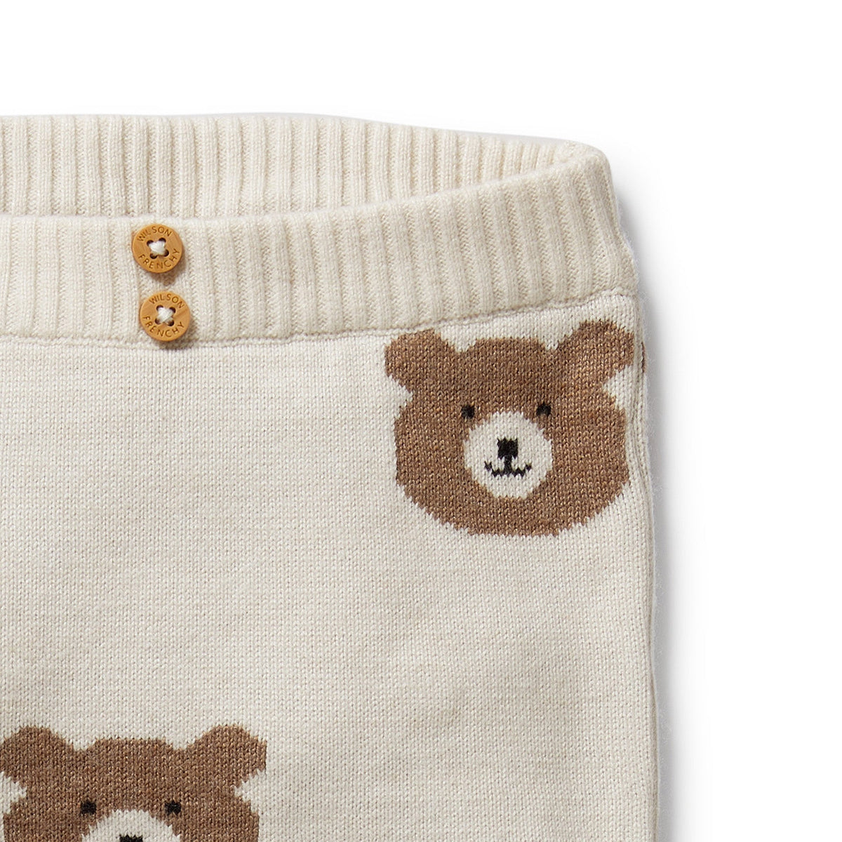 Beary Cute Organic Knitted Jacquard Legging