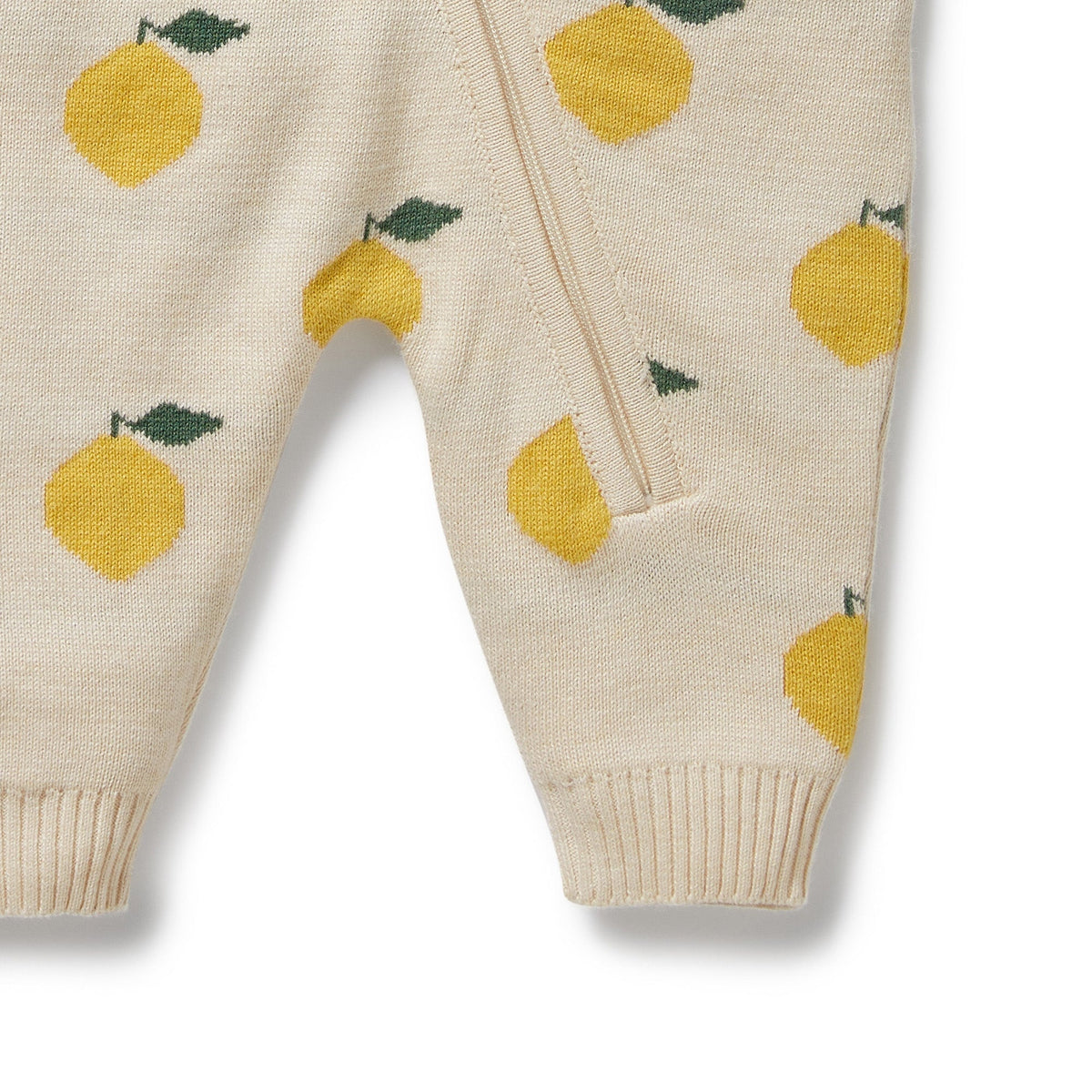 Lemony Organic Knitted Jacquard Growsuit