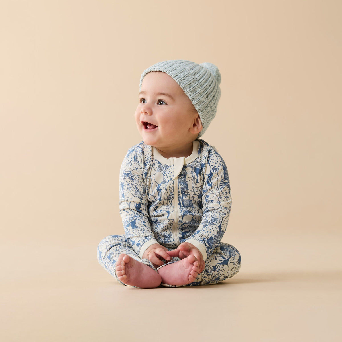 Woodland Adventures Organic Zipsuit with Feet