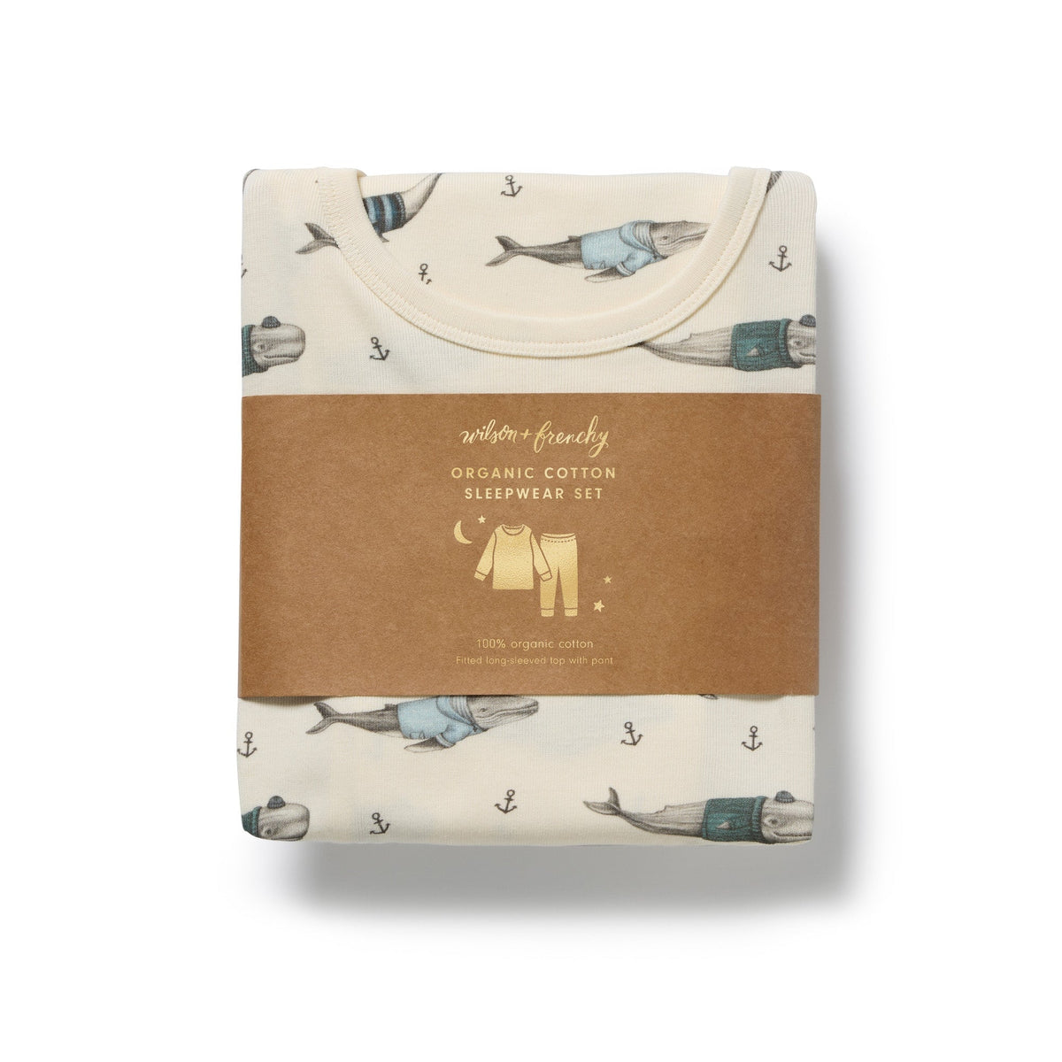 Woolly Whales Organic Long Sleeved Pyjamas