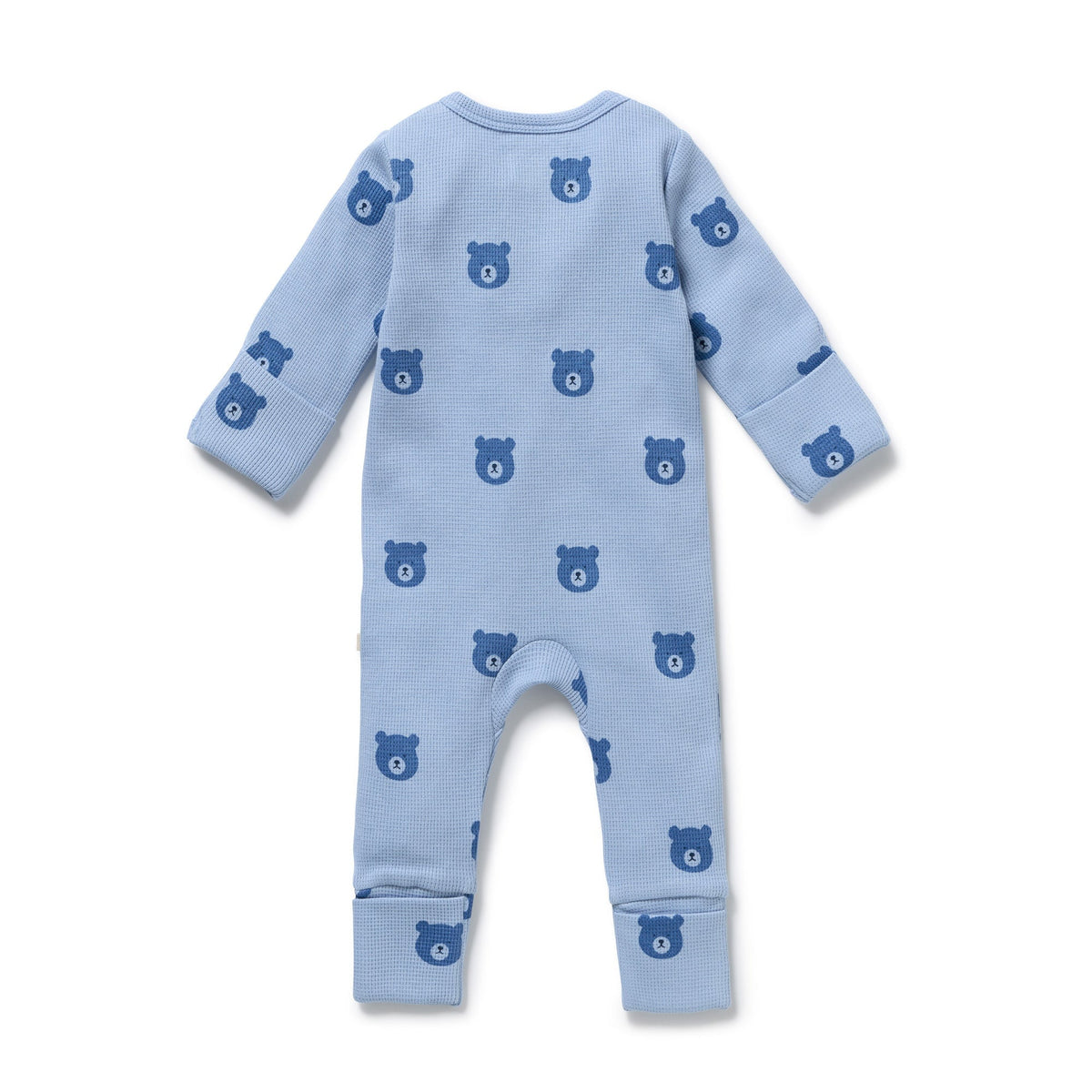 Bear Hugs Organic Waffle Zipsuit