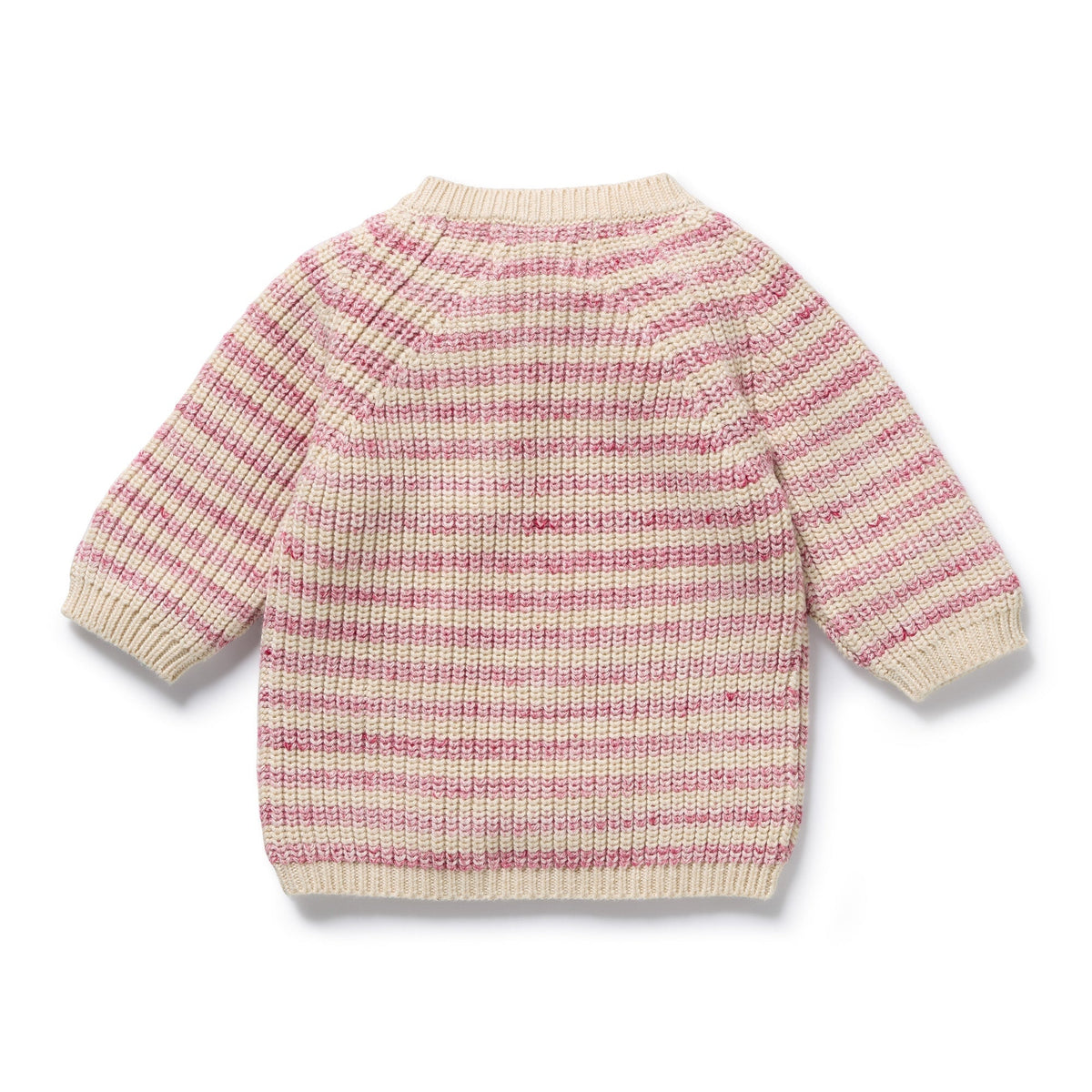 Rhubarb & Cream Organic Knitted Stripe Kimono Cardigan